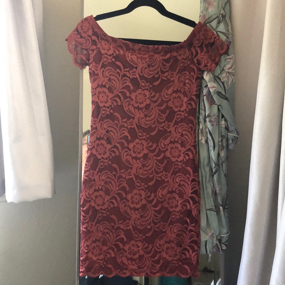 Off the shoulder lace dress